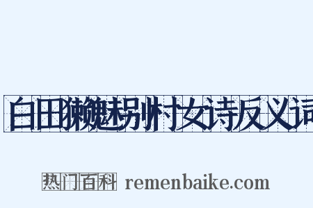 白田獭魅别村女诗反义词是什么意思的图片